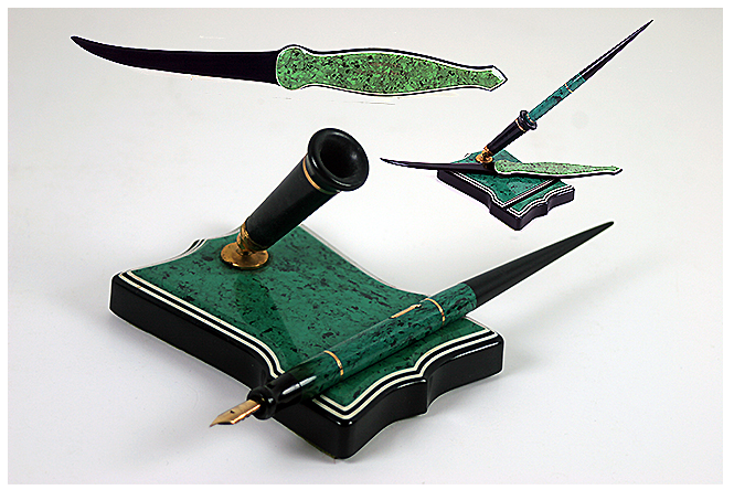 Extraordinary Pens - Conklin Endura Jade Desk Set