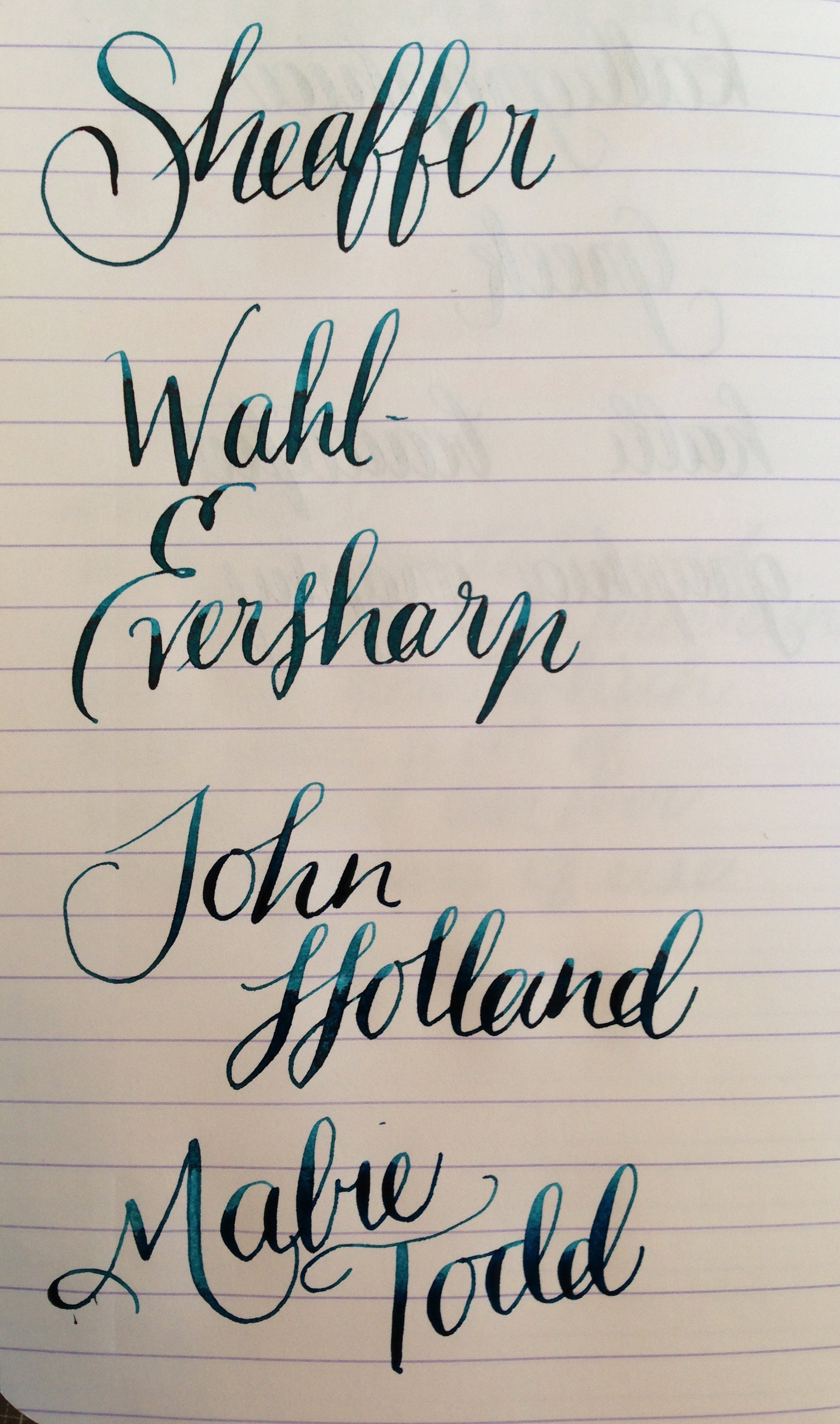 Handwritten Post: Vintage Pen Brands - Flexed!