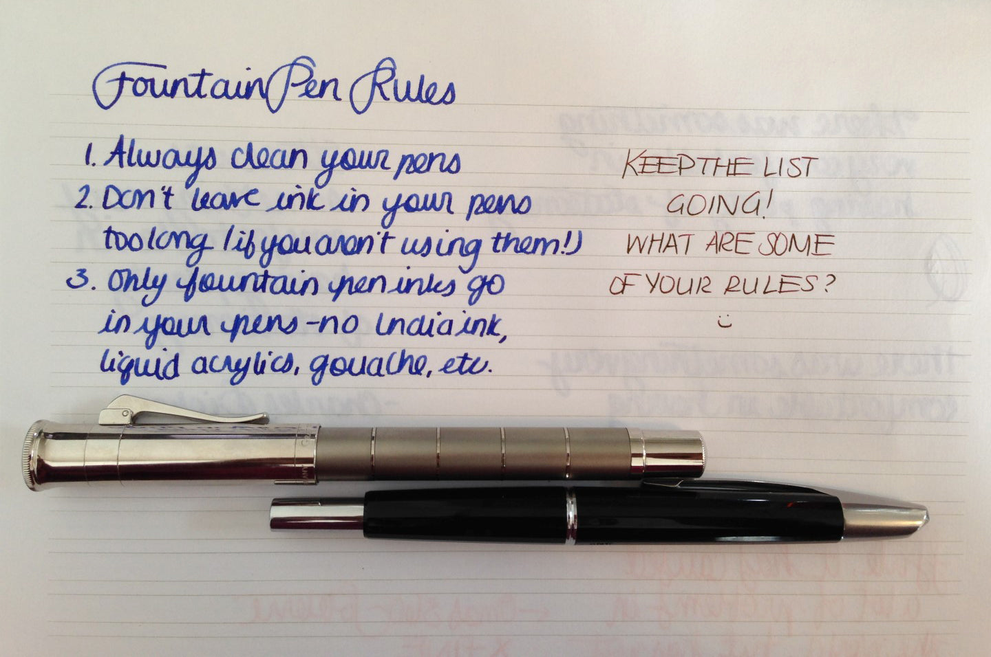 Handwritten Post - Fountain Pen Rules