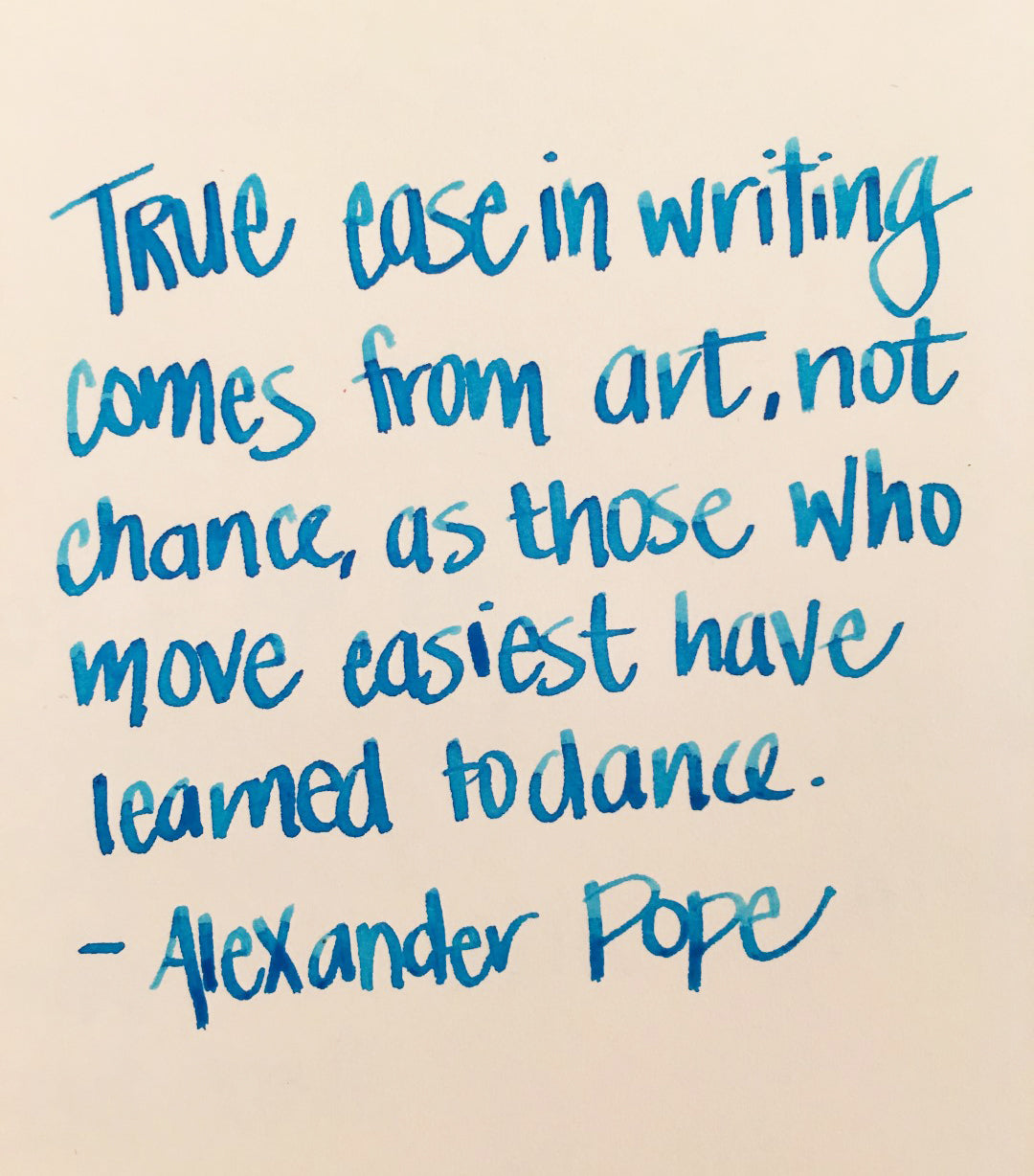 Handwritten Post - True Ease in Writing