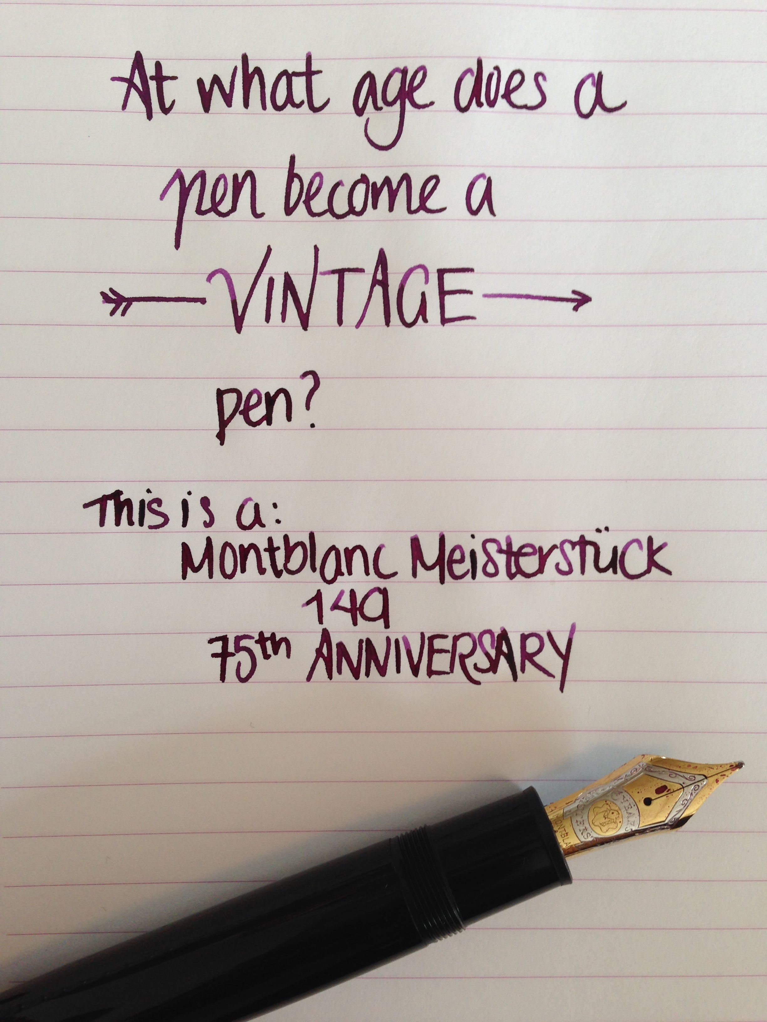 Handwritten Post: When Does A Pen Become Vintage?