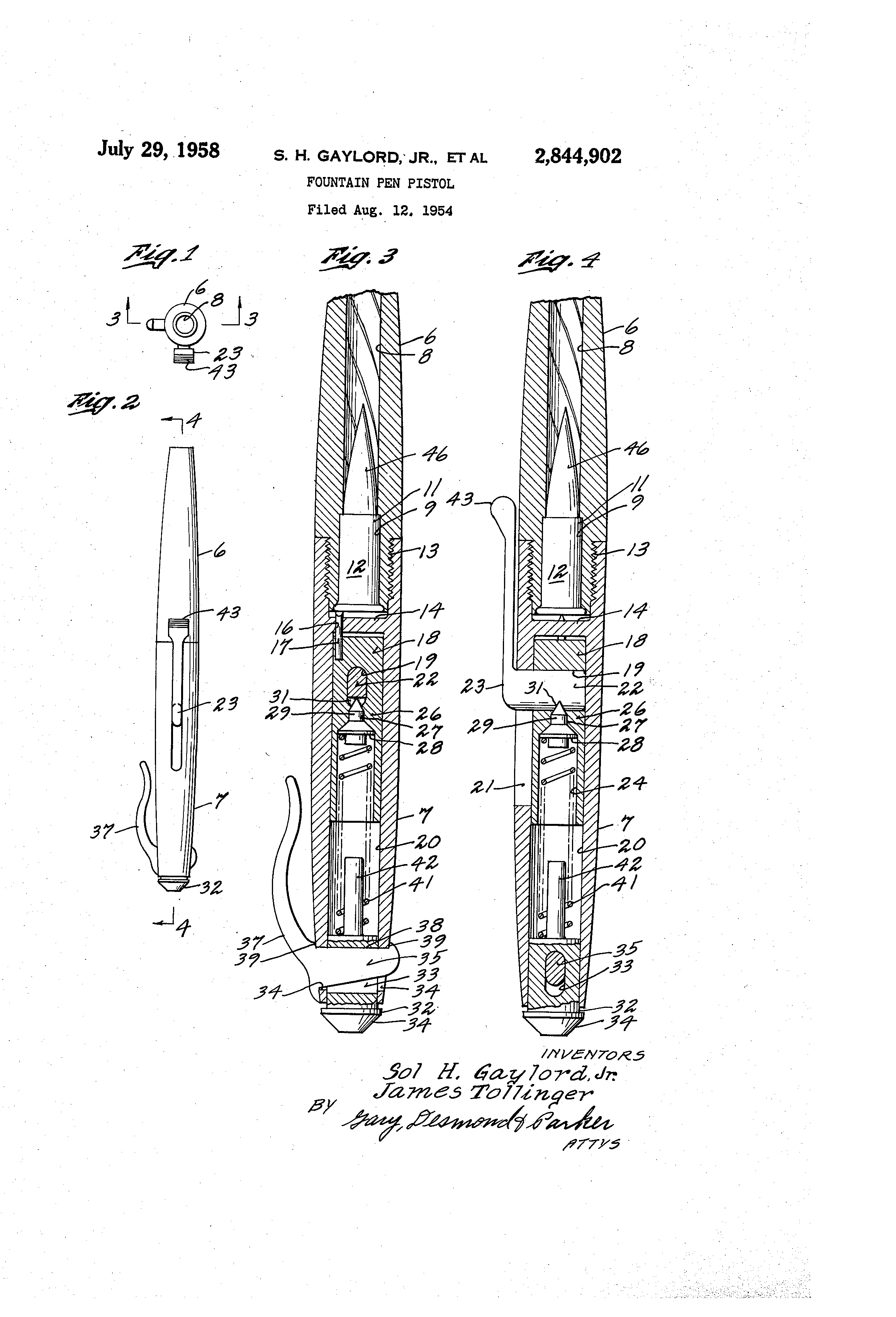 Patent - Fountain Pen Pistol