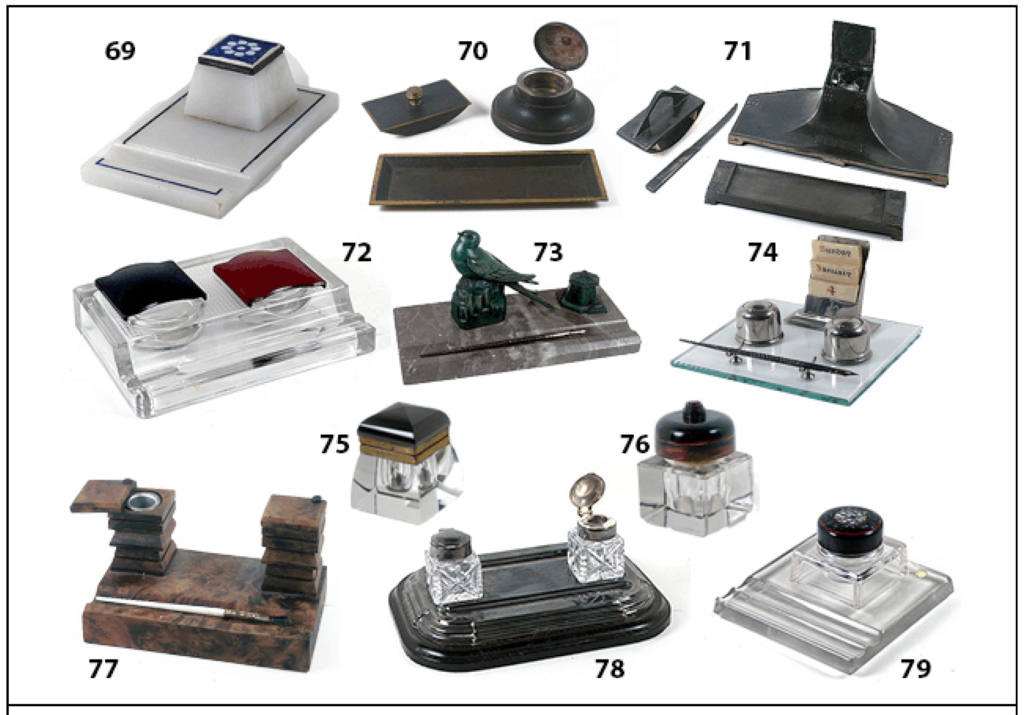 Vintage Dip Pen Figural Desk Set