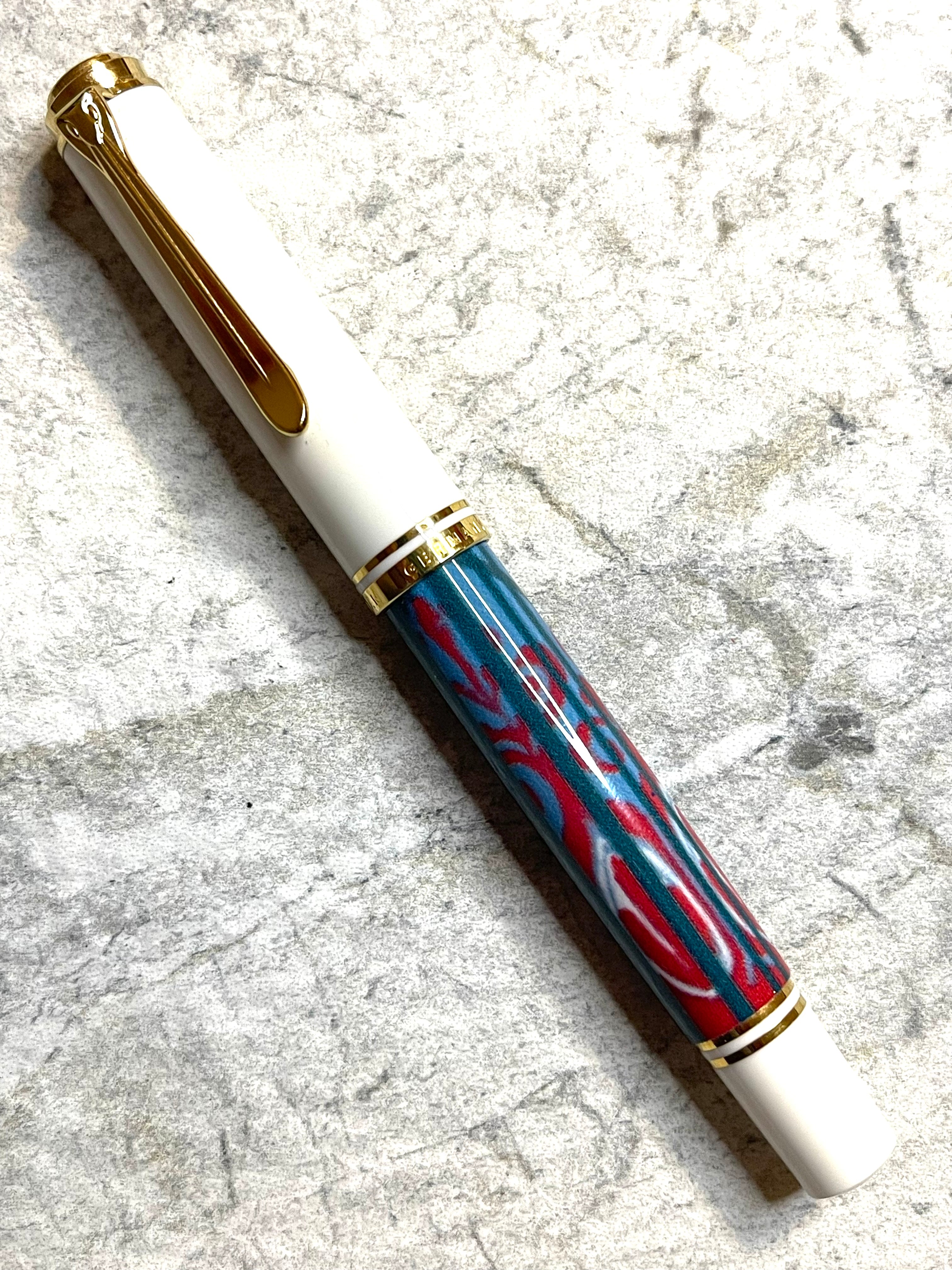 Pelikan M600 Prototype, Magenta & Teal Tortoise