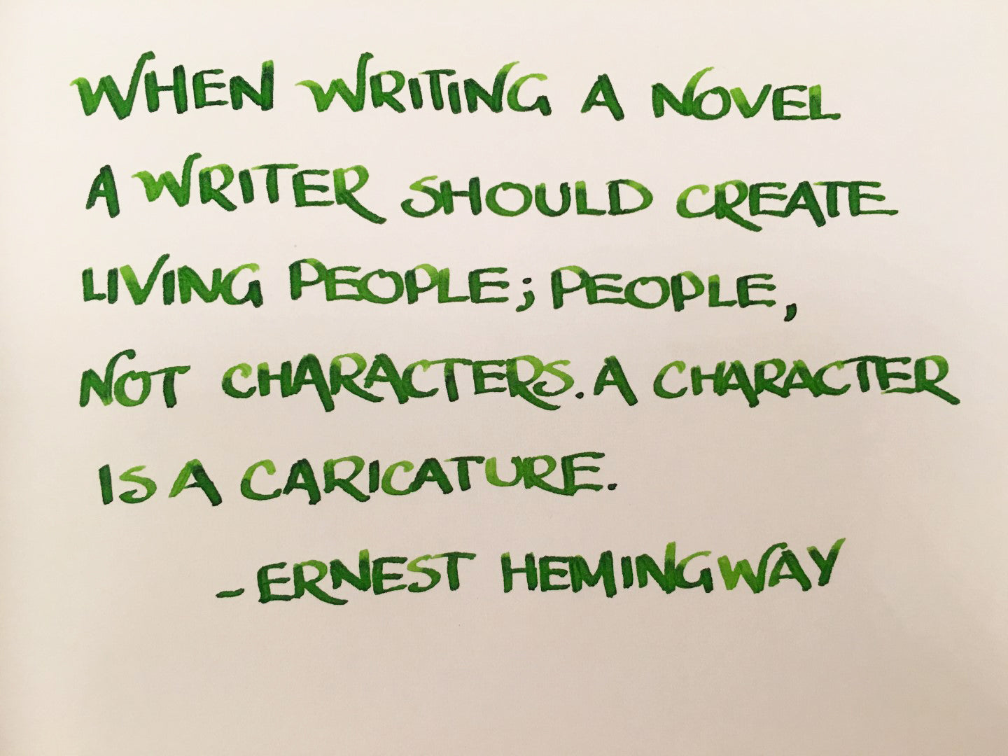 Handwritten Post - Hemingway's Creations