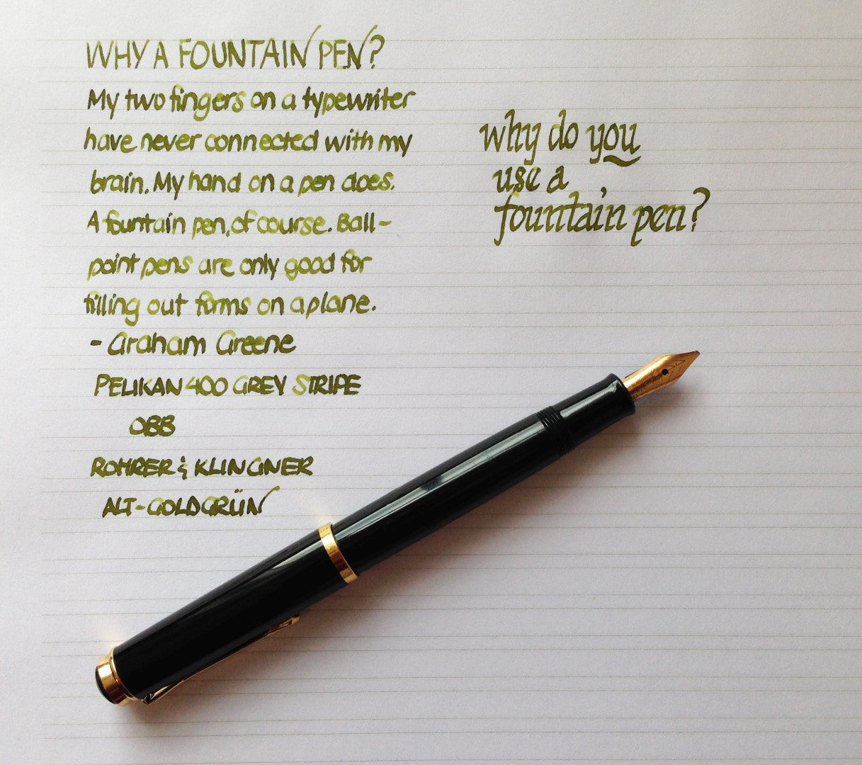 Handwritten Post - Why A Fountain Pen?