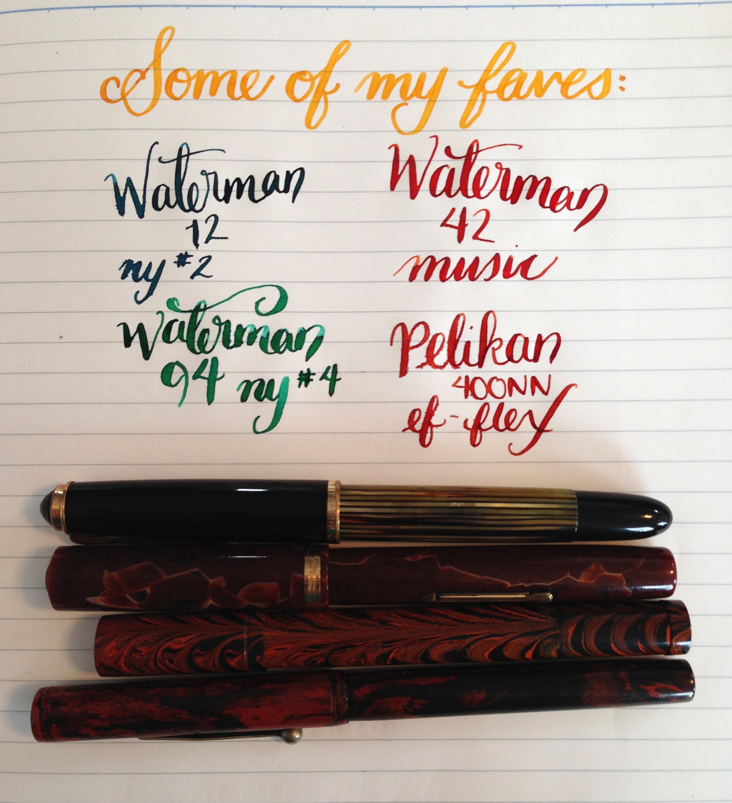 Handwritten Post: Some Favorites