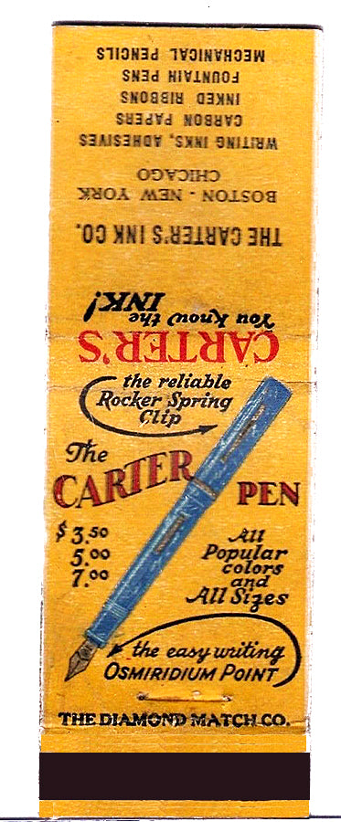Vintage Pen Matchbook Advertising