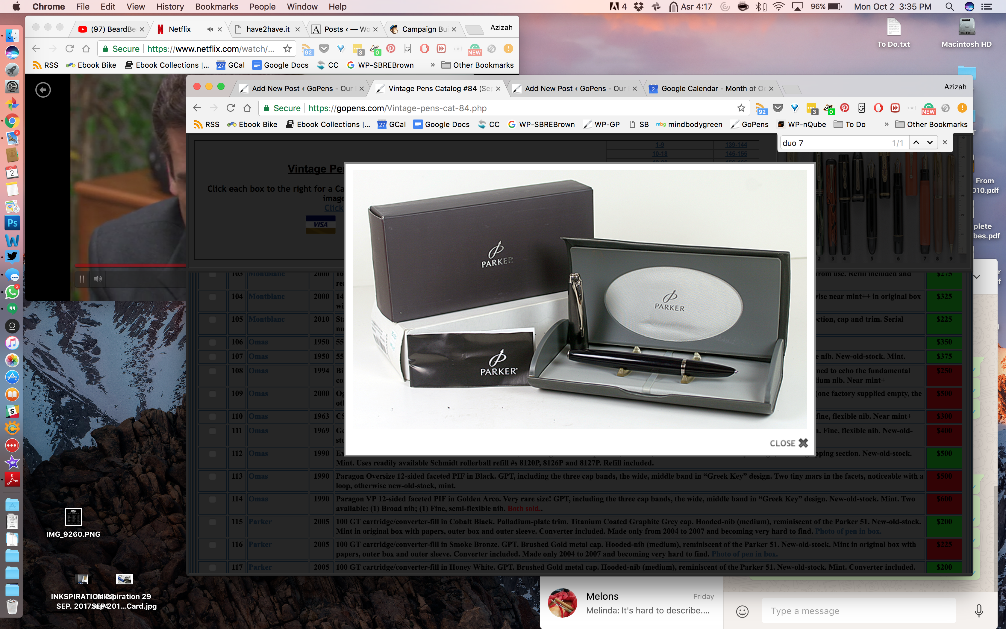 Parker 100 Fountain Pen
