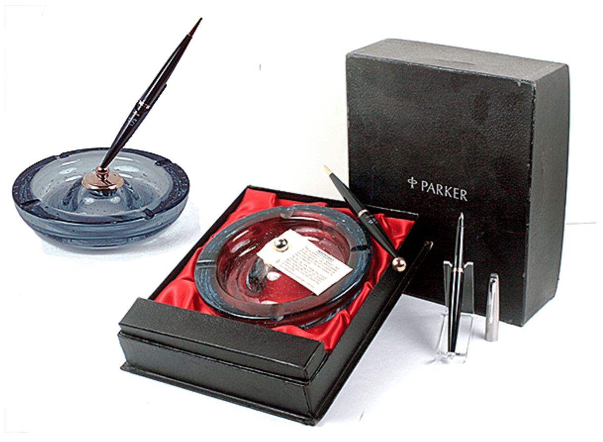 Parker 45 Whitefriars Ballpen Fountain Pen Vintage Desk Set