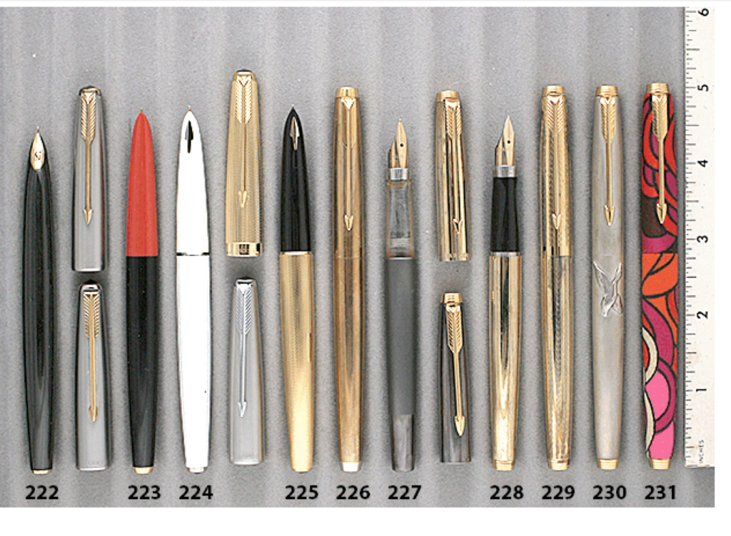 Parker 75 Vintage Pens with Interesting Finishes