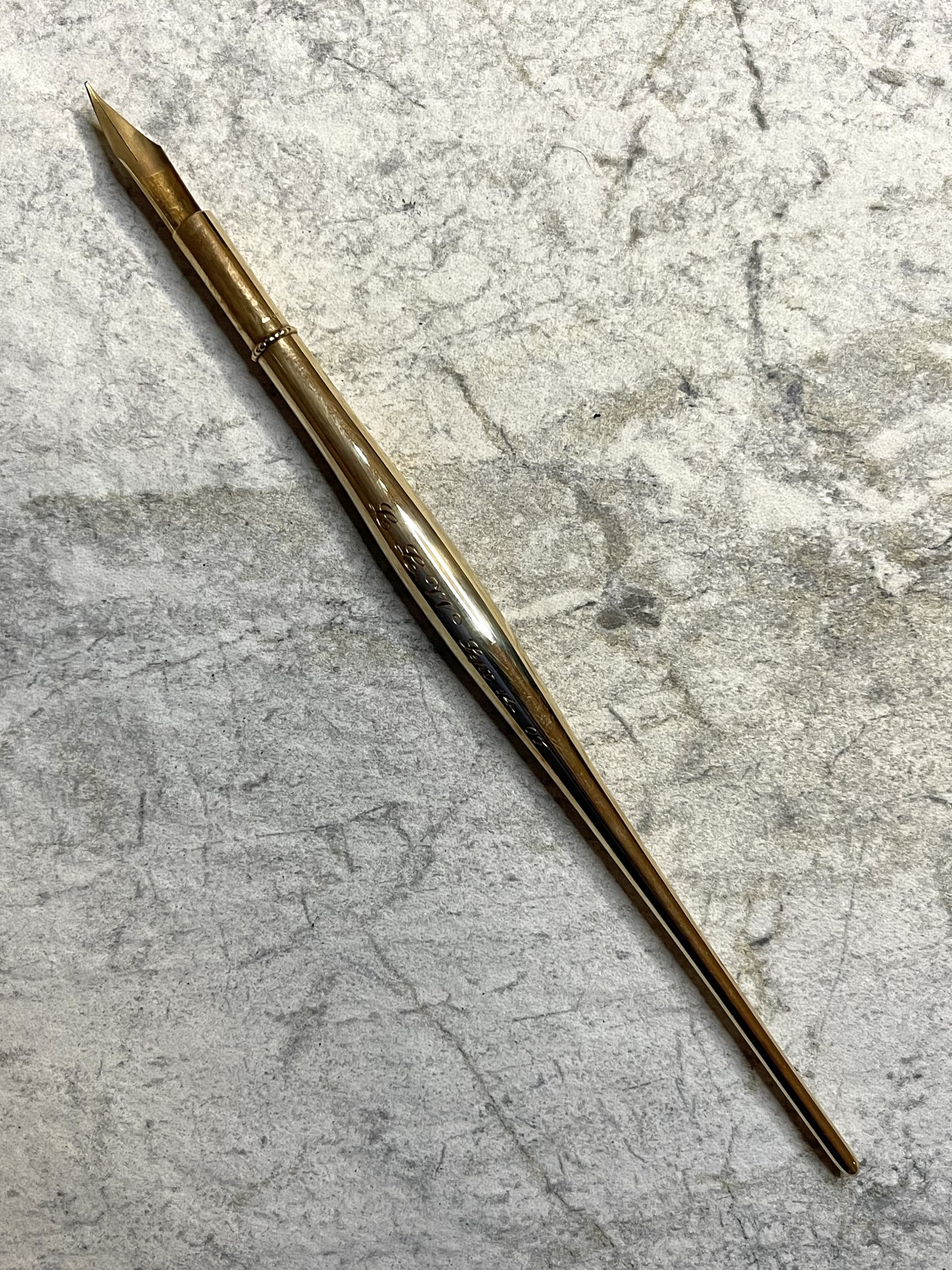 Shreve, Crump & Low Boston 14k Gold Dip Pen