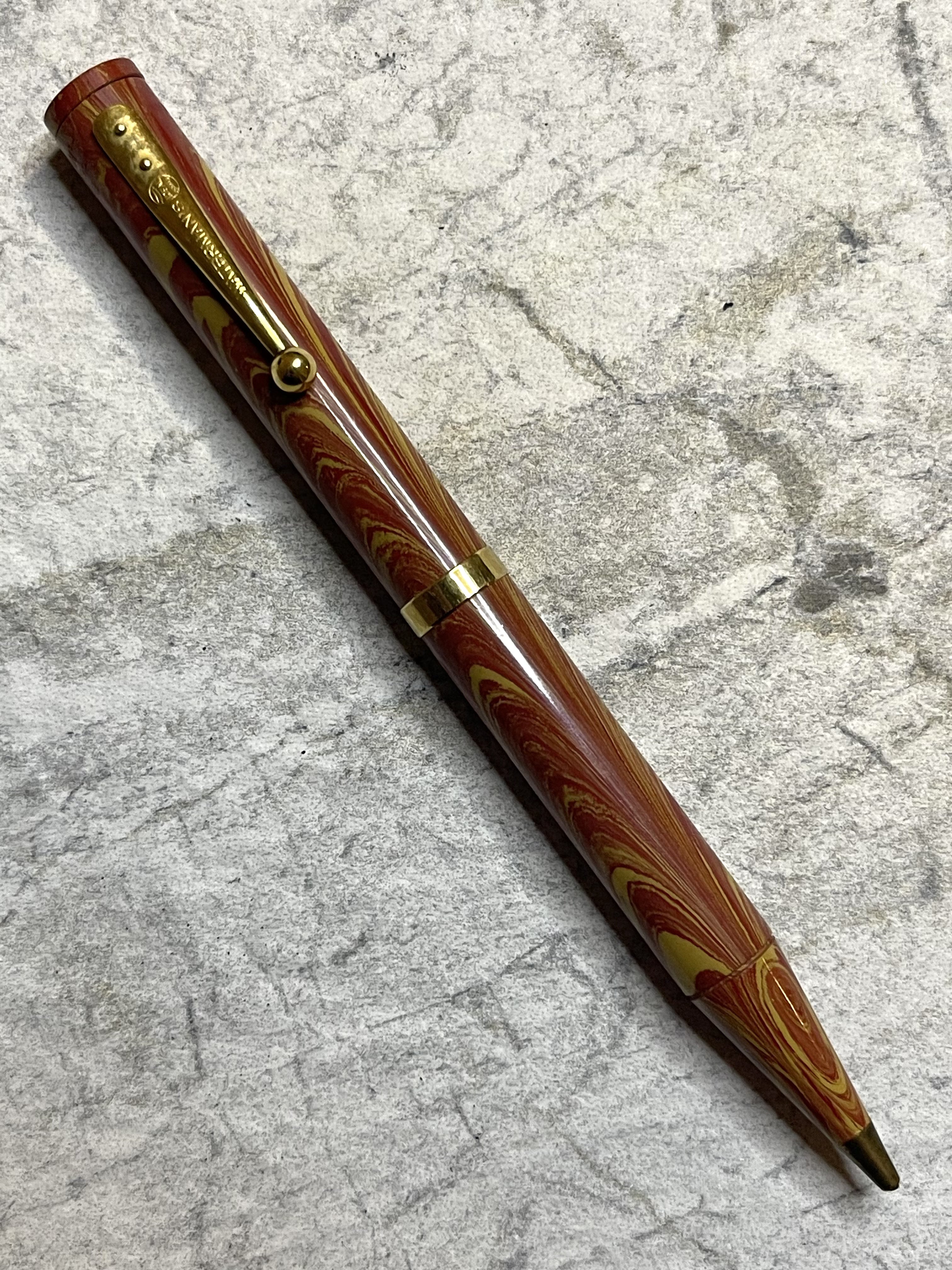 Waterman 94 Rose Ripple Pencil Mint