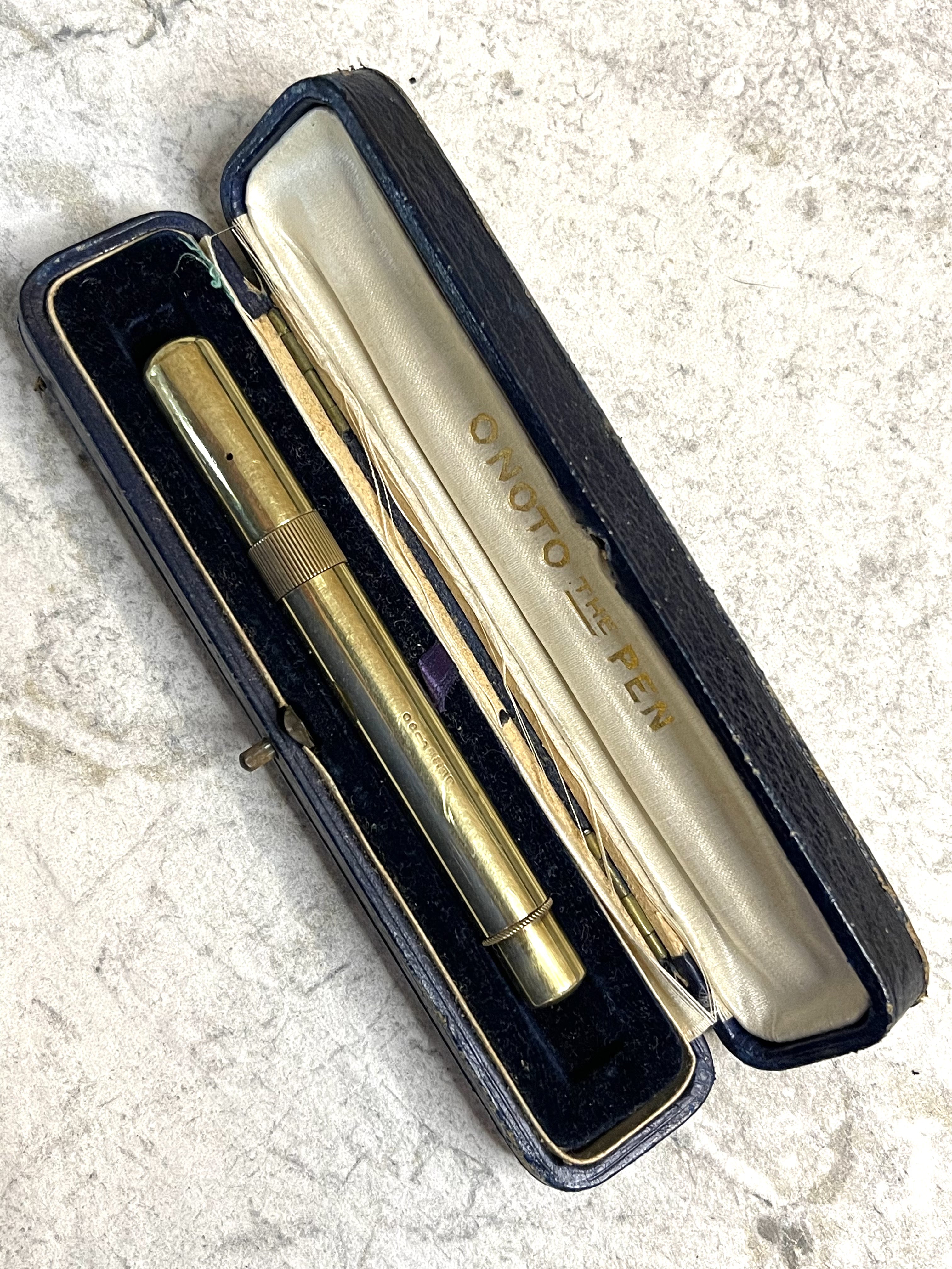 Onoto De La Rue 15k Solid Gold Stylographic Pen