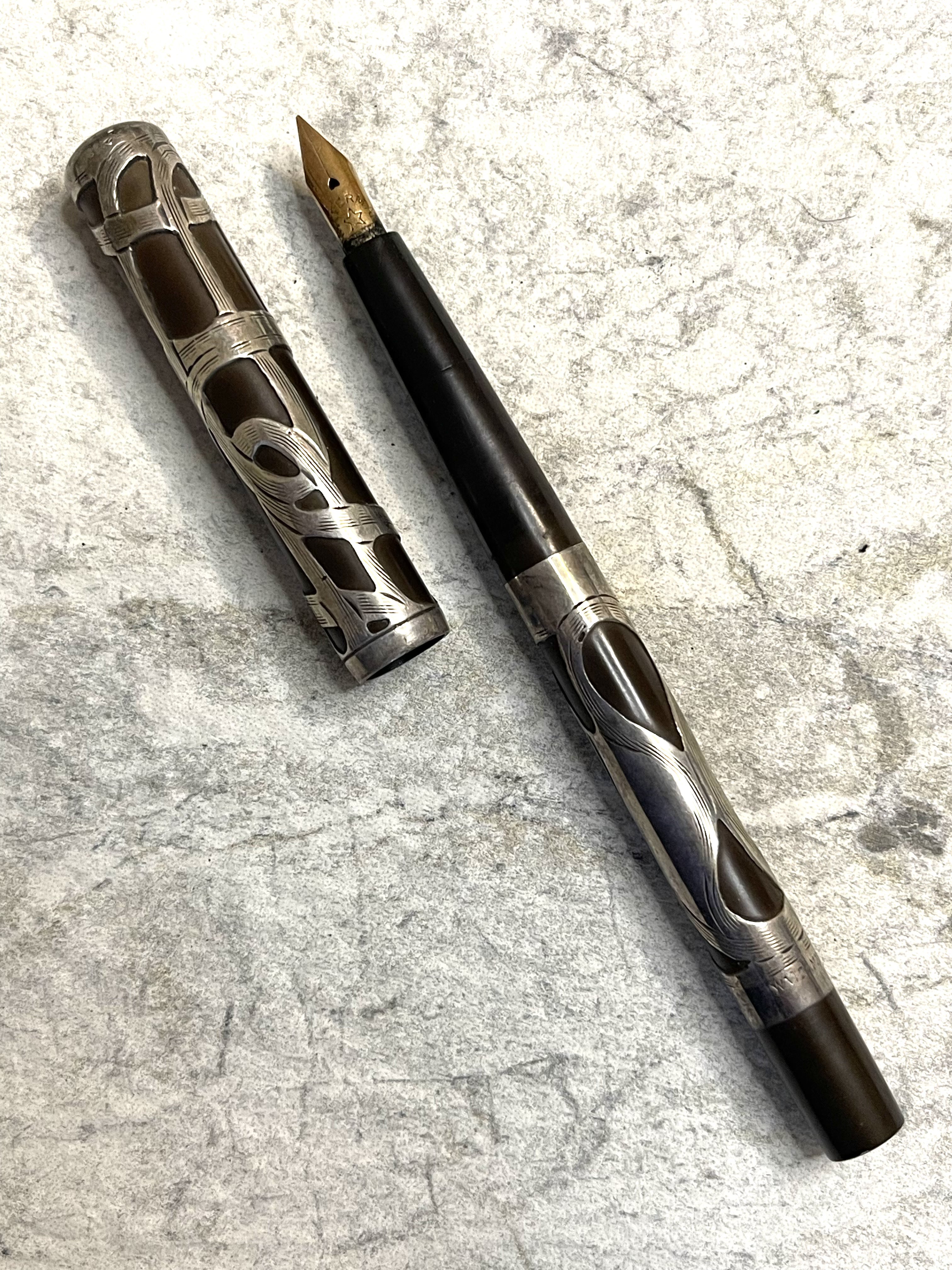 Waterman 12 Fine Silver With Box