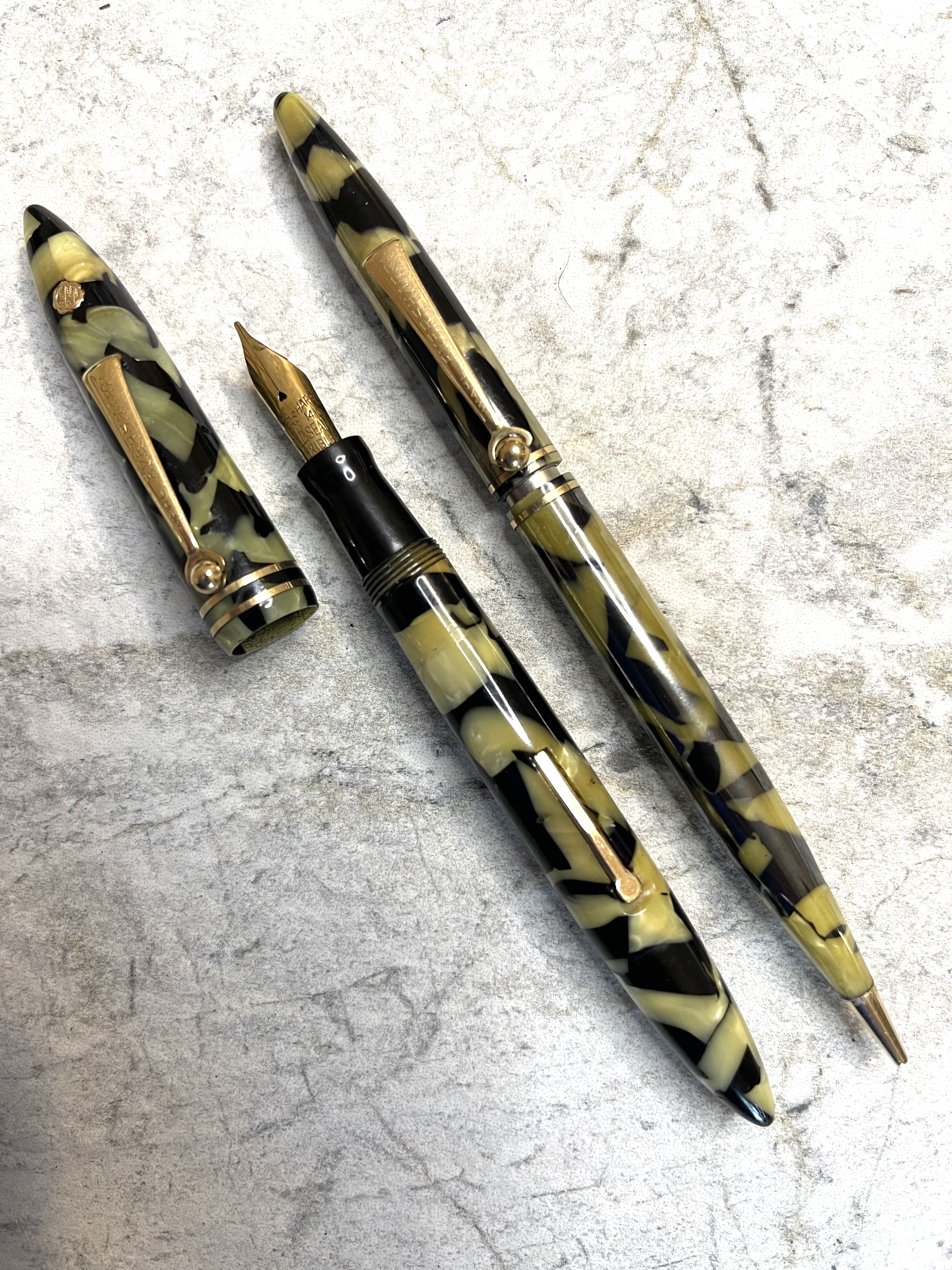 Wahl Eversharp Equipoise Pearl and Black Set