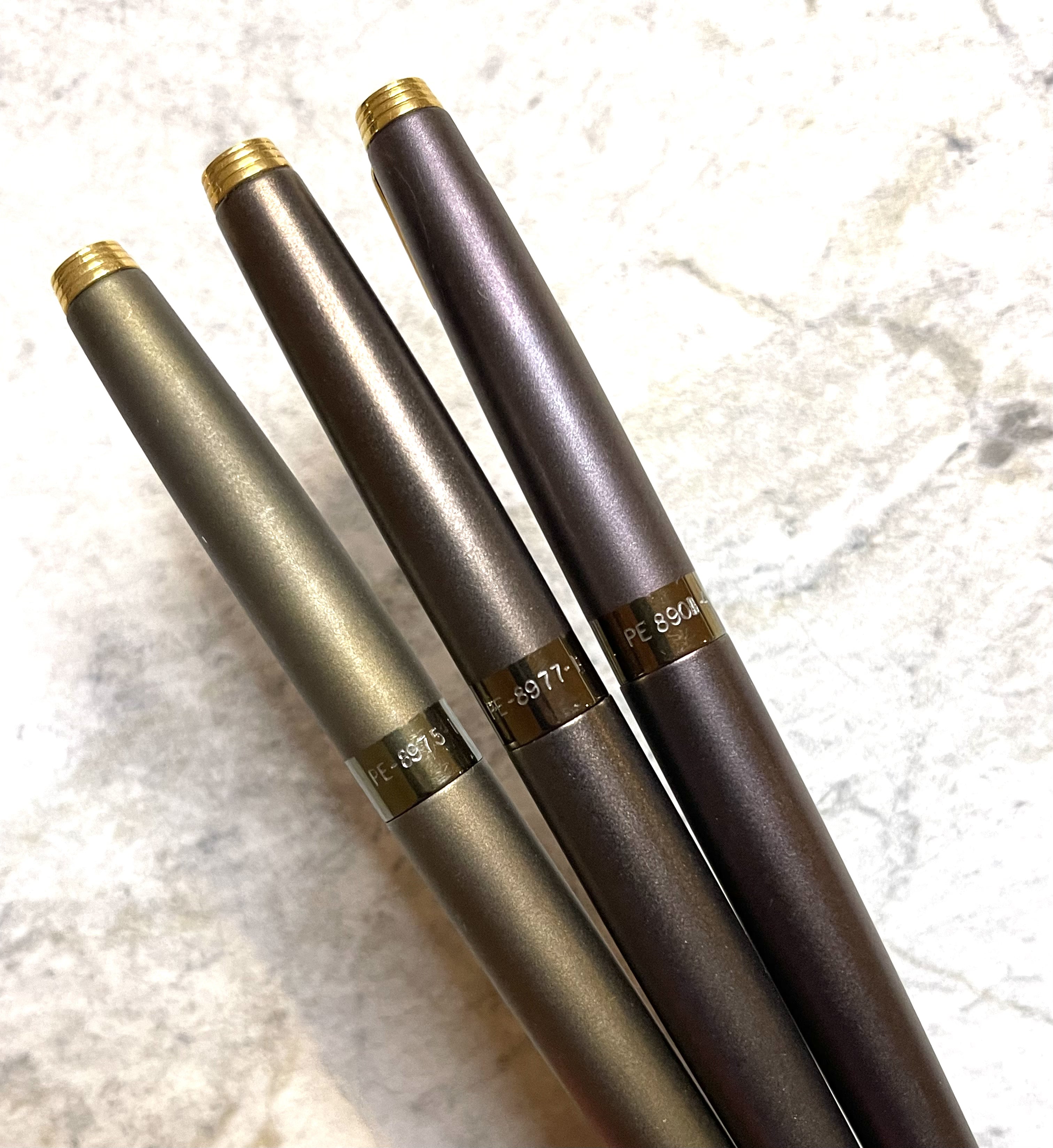 Parker 75 Anodized Titanium Model Shop Pens, Lot of 3