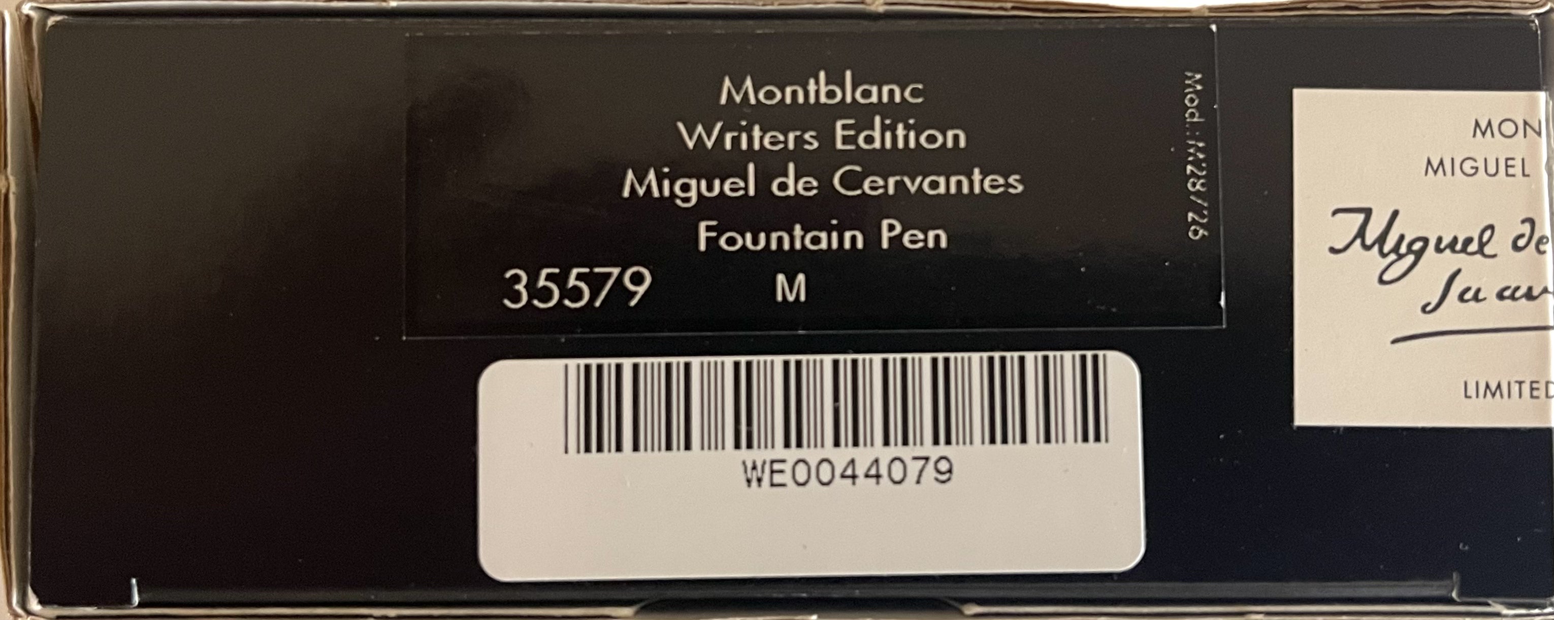 Miguel de Cervantes Montblanc Fountain Pen