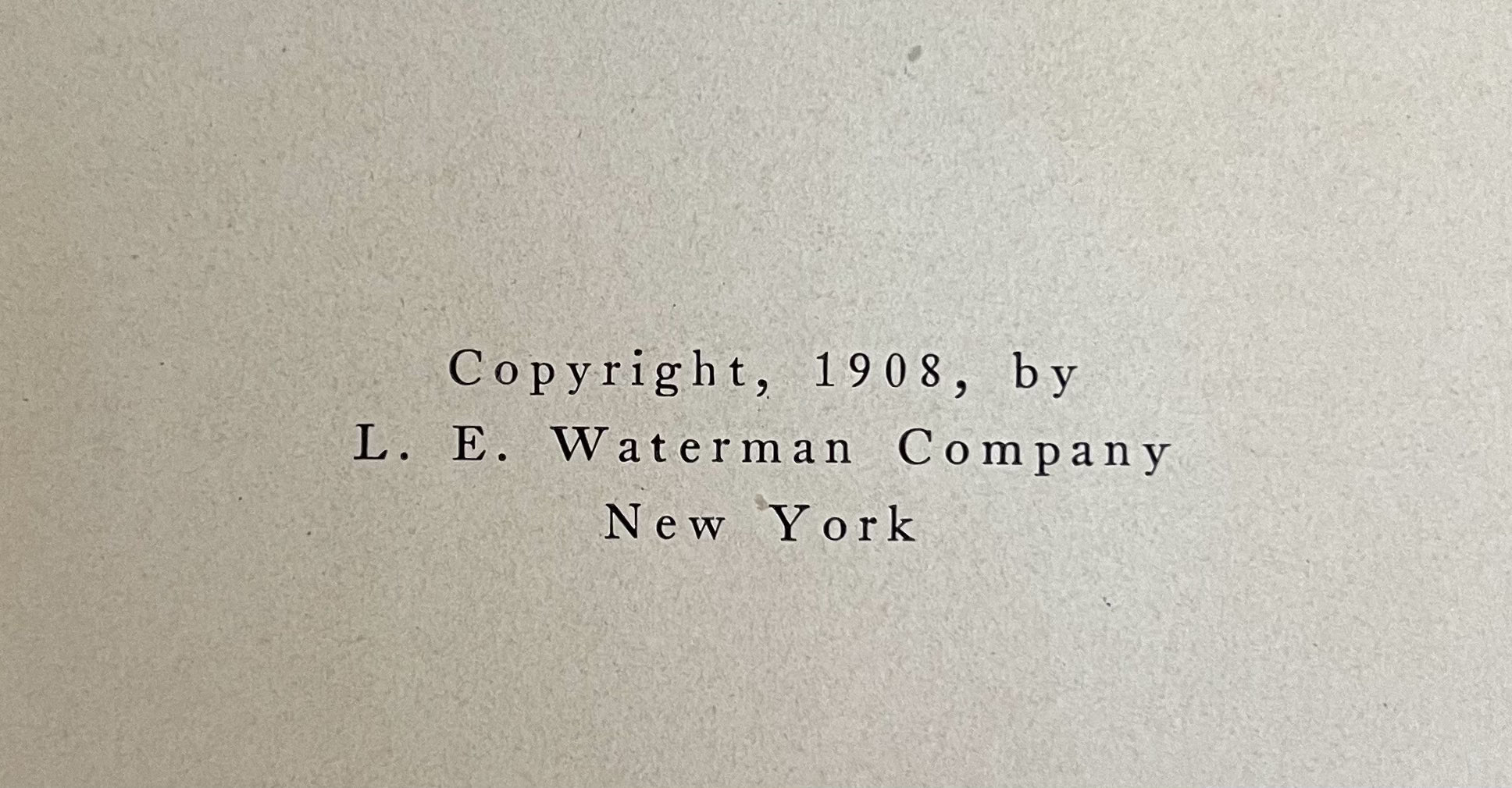Waterman 1908 Catalog