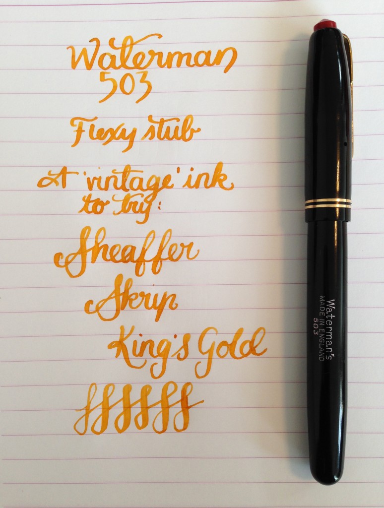 Handwritten Post. Sheaffer Skrip King's Gold