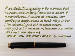 Handwritten Post. Connecting Via Writing