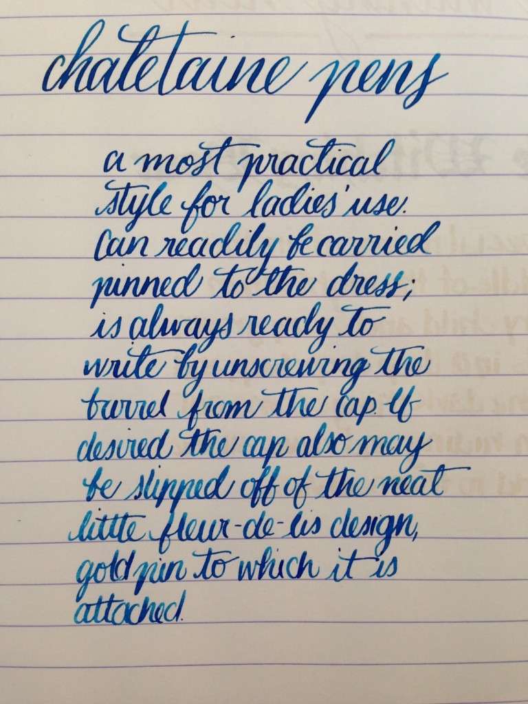 Handwritten Post - Chatelaine Pens